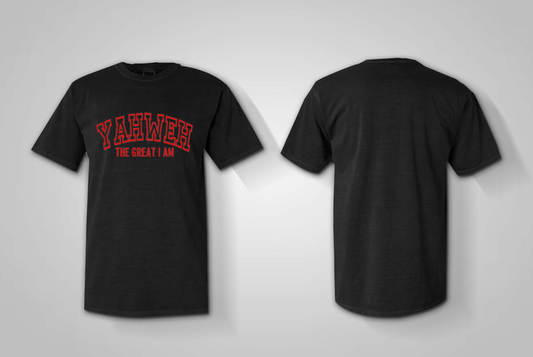 Yahweh, The Great I Am Varsity Tee