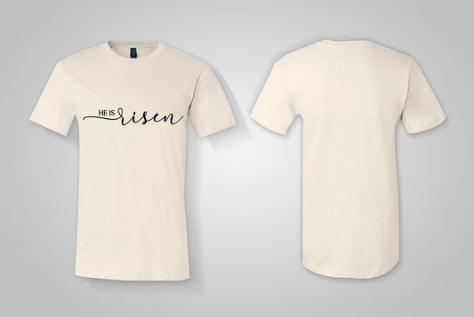 He Is Risen (Cursive): Womens